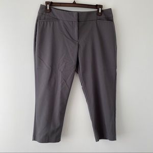 Gray cropped trousers